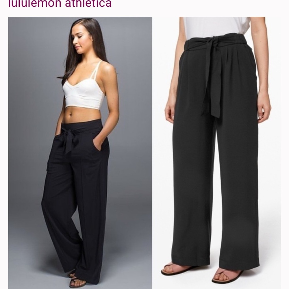 Lululemon Athletica Black Wide-Leg Pants